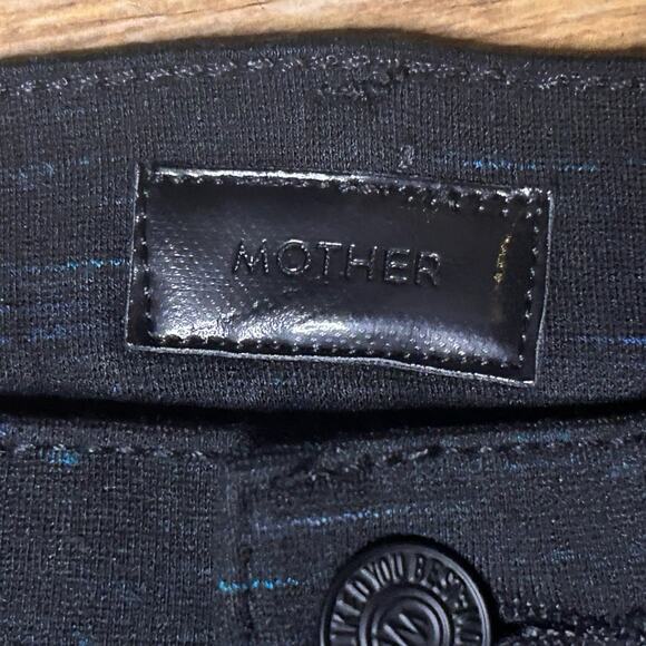 New- Mother The Trainer Skinny Track Pants joggers In Skypirate black 26 - Picture 4 of 6